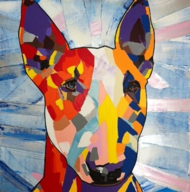Peinture intitulée "Bull" par Chap, Œuvre d'art originale, Huile