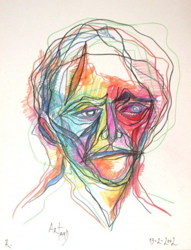 Drawing titled "Artaud" by Roland Le Chapelier, Original Artwork, Other