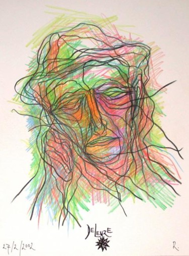 Drawing titled "Deleuze" by Roland Le Chapelier, Original Artwork, Other