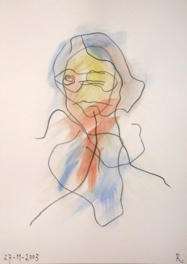 Drawing titled "Sans titre" by Roland Le Chapelier, Original Artwork