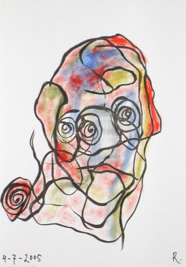 Drawing titled "Sans titre" by Roland Le Chapelier, Original Artwork