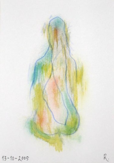 Drawing titled "Sans titre" by Roland Le Chapelier, Original Artwork