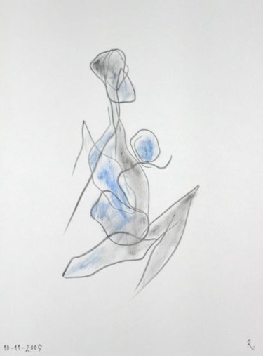 Drawing titled "Sans titre" by Roland Le Chapelier, Original Artwork