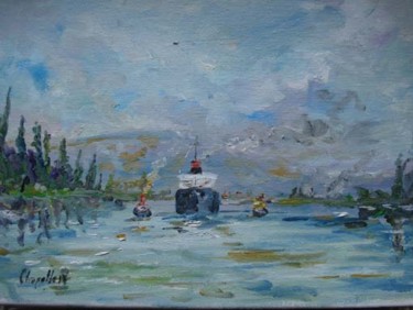 Painting titled "La Seine" by Rémi Chapelle, Original Artwork