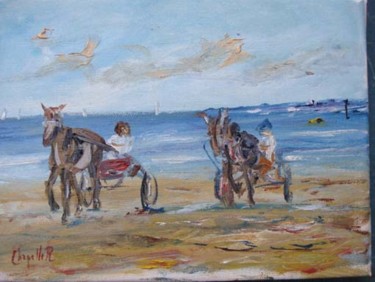 Painting titled "Promenade des cheva…" by Rémi Chapelle, Original Artwork