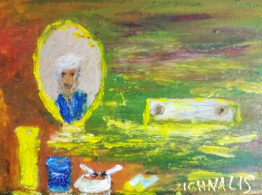Painting titled ""Icon of the Winter"" by Charalabos Zichnalis, Original Artwork, Acrylic
