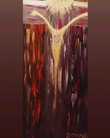 Malerei mit dem Titel "Jesus Christ" von Charalabos Zichnalis, Original-Kunstwerk, Acryl