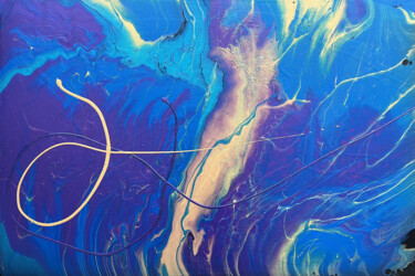 Картина под названием "Jeux d'eau" - Anne-Marie Charland, Подлинное произведение искусства, Акрил Установлен на Деревянная р…