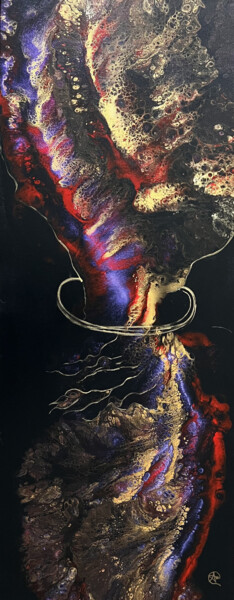 Картина под названием "La face cachée" - Anne-Marie Charland, Подлинное произведение искусства, Акрил Установлен на Деревянн…