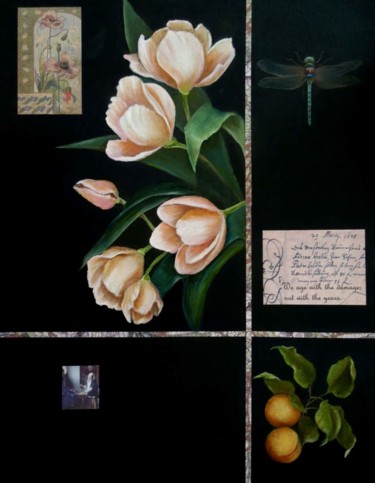 Painting titled "spring" by Charlene Wooden, Original Artwork, Oil