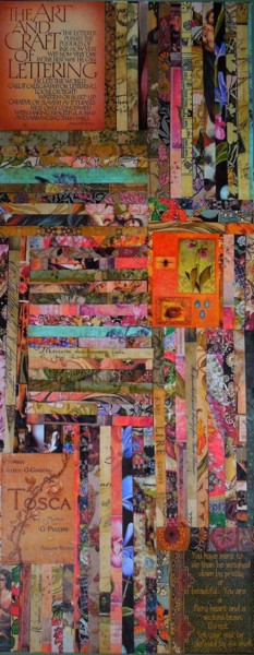 Collages intitulée "Mixed Media Salad 2" par Charlene Wooden, Œuvre d'art originale