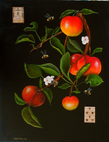 Painting titled "Honeycrisp 2" by Charlene Wooden, Original Artwork, Oil