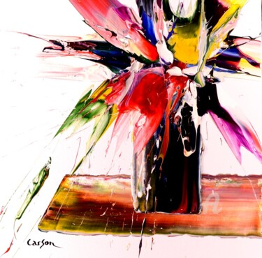 Painting titled "Fleurs en éclat - C…" by Charles Carson, Original Artwork, Acrylic
