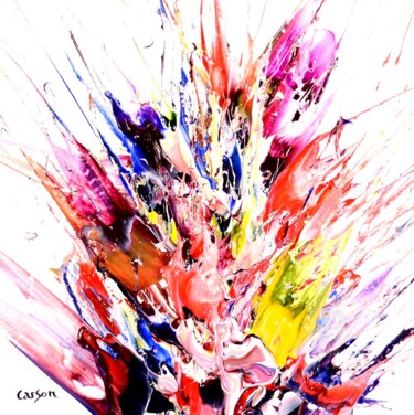 Pintura titulada "Fleurs sauvages - C…" por Charles Carson, Obra de arte original, Acrílico