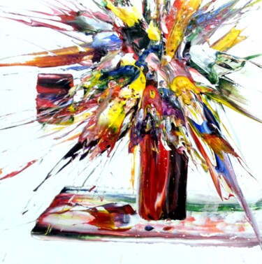 Painting titled "Bouquet de tendress…" by Charles Carson, Original Artwork, Acrylic