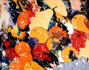 Schilderij getiteld "Luz de frutas - Sol…" door Charles Carson, Origineel Kunstwerk, Acryl