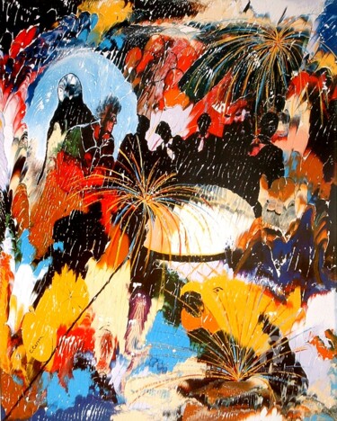Painting titled "Cirque de Shangaï -…" by Charles Carson, Original Artwork, Acrylic