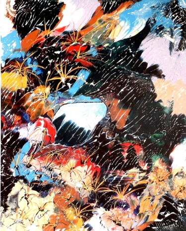 Malerei mit dem Titel "Robin - Sold by Mer…" von Charles Carson, Original-Kunstwerk, Acryl