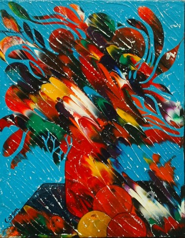 Peinture intitulée "Vibration floral -…" par Charles Carson, Œuvre d'art originale, Acrylique