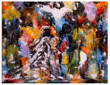 Painting titled "La noce - Collectio…" by Charles Carson, Original Artwork, Acrylic