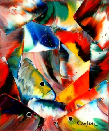 Peinture intitulée "Tourbillon aquatiqu…" par Charles Carson, Œuvre d'art originale, Acrylique