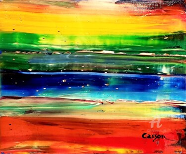 Malerei mit dem Titel "1- La mer" von Charles Carson, Original-Kunstwerk, Acryl