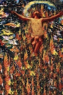 Pintura titulada "La résurrection ( S…" por Charles Carson, Obra de arte original, Oleo