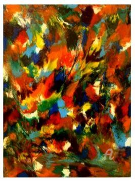 Painting titled "Symphonie abbysole…" by Charles Carson, Original Artwork, Oil