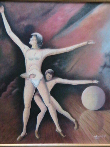 Painting titled "La danse" by Charles Corbin, Original Artwork, Oil