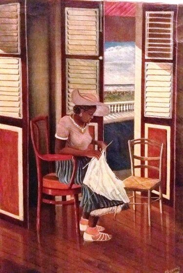 Pintura intitulada "L'héritage colonial" por Charles Corbin, Obras de arte originais, Óleo