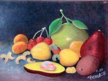 Peinture intitulée "Nature morte" par Charles Corbin, Œuvre d'art originale, Huile