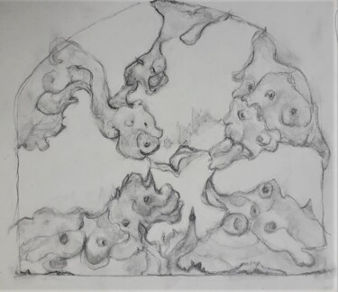Desenho intitulada "Les visions de Silè…" por Charles Fulgeras, Obras de arte originais, Lápis
