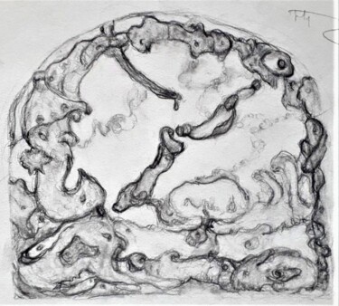 Dessin intitulée "Songe de Silène 4" par Charles Fulgeras, Œuvre d'art originale, Crayon