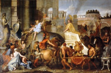 "Entrée d'Alexandre…" başlıklı Tablo Charles Le Brun tarafından, Orijinal sanat, Petrol