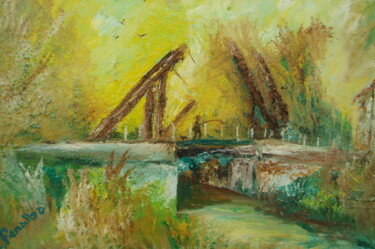 Peinture intitulée "pont-van-gogh-33-x-…" par Charles Peñalba, Œuvre d'art originale