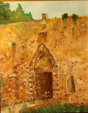 Peinture intitulée "Porte de Sion à Jér…" par Charles Peñalba, Œuvre d'art originale