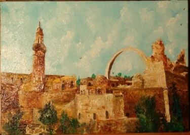 Peinture intitulée "La synagogue de Hur…" par Charles Peñalba, Œuvre d'art originale