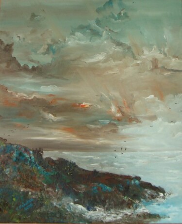Peinture intitulée "ciel de corse" par Charles Peñalba, Œuvre d'art originale