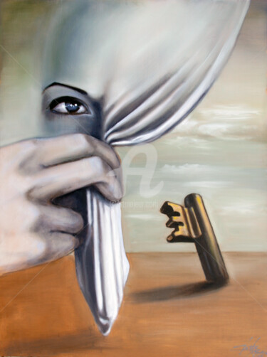 Peinture intitulée "La clef voilee" par Charles Sabourin, Œuvre d'art originale, Huile