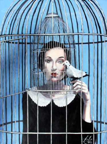 Peinture intitulée "The prisonner / La…" par Charles Sabourin, Œuvre d'art originale, Huile