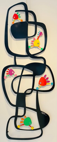 Escultura intitulada "Énigme" por Charles Stratos, Obras de arte originais, Aço inoxidável