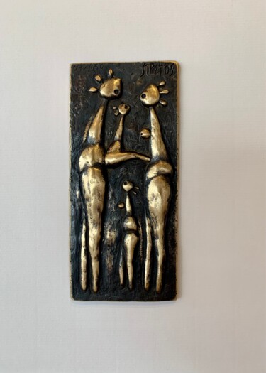 Escultura titulada "Bonheur familial" por Charles Stratos, Obra de arte original, Bronce