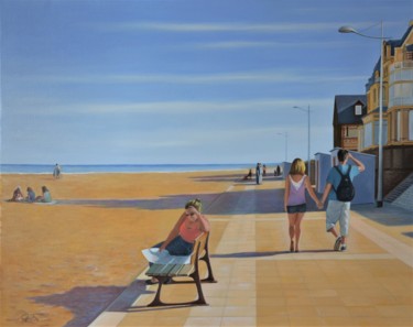 Pintura intitulada "la-promenade" por Charles Unger, Obras de arte originais, Óleo