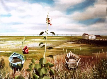 Ile d'Oléron Peinture intitulée "Ile d'Oléron" par Charles Unger, Œuvre d'art originale, Huile Monté sur Châssis en bois