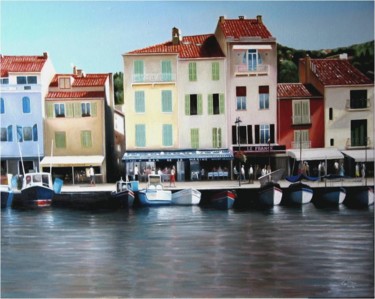 Painting titled "Le Port de Cassis" by Charles Unger, Original Artwork, Oil