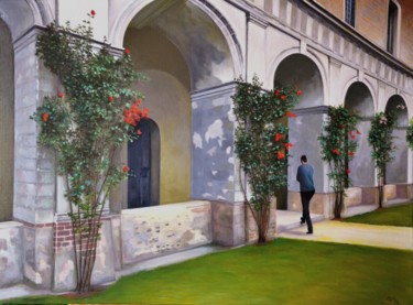 Painting titled "Abbaye de Valloires" by Charles Unger, Original Artwork, Oil