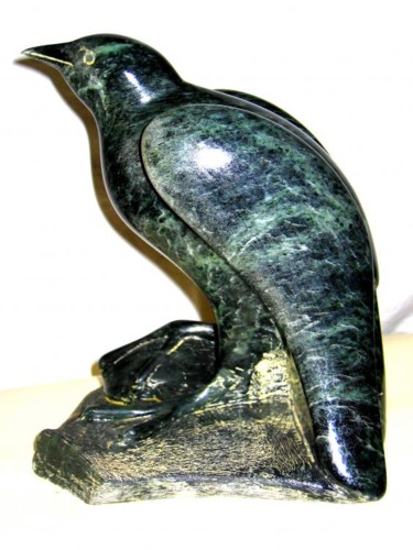 Sculpture intitulée "Le corbeau" par Charles Favard, Œuvre d'art originale