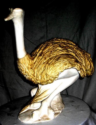 Sculpture intitulée "Autruche" par Charles Favard, Œuvre d'art originale