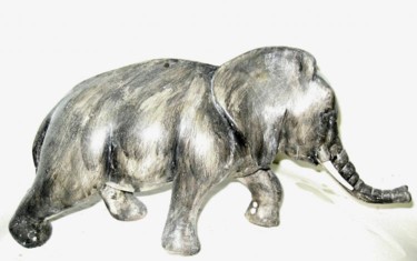 Sculpture titled "Eléphant d'Afrique" by Charles Favard, Original Artwork