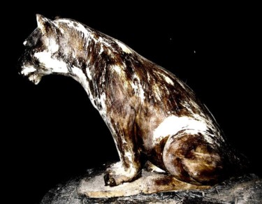 Sculpture intitulée "Jeune lionne" par Charles Favard, Œuvre d'art originale
